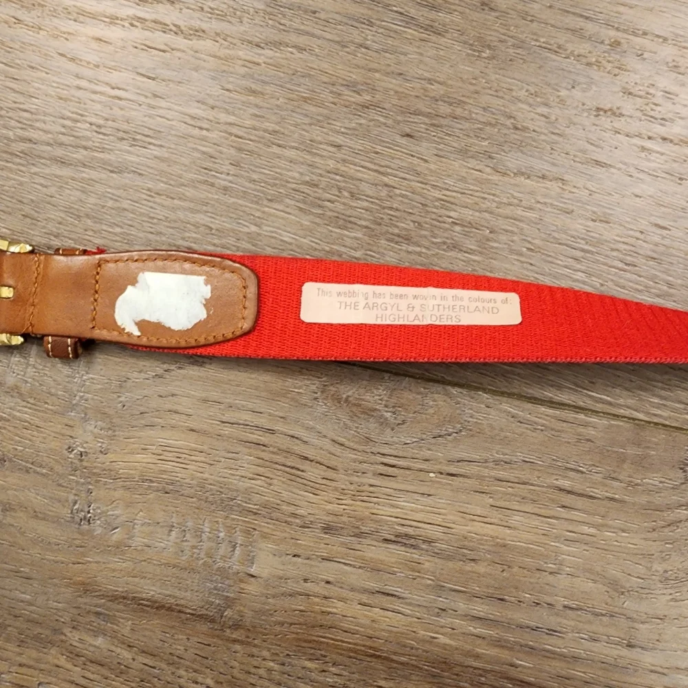 Argyl & Sutherland Highlanders Royal Regiment of Scotland Woven Colors Belt 34